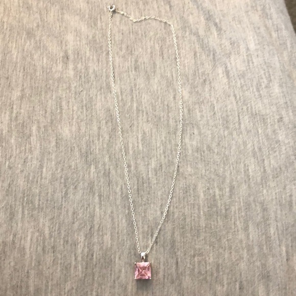 Pink Cubic Zirconia necklace - Picture 2 of 2